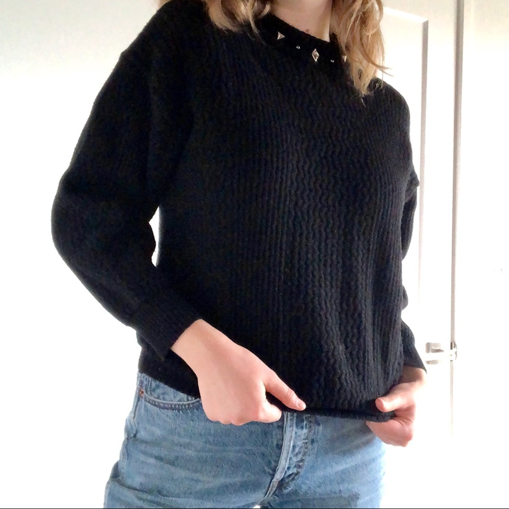 Vintage Black Wool Sweater
